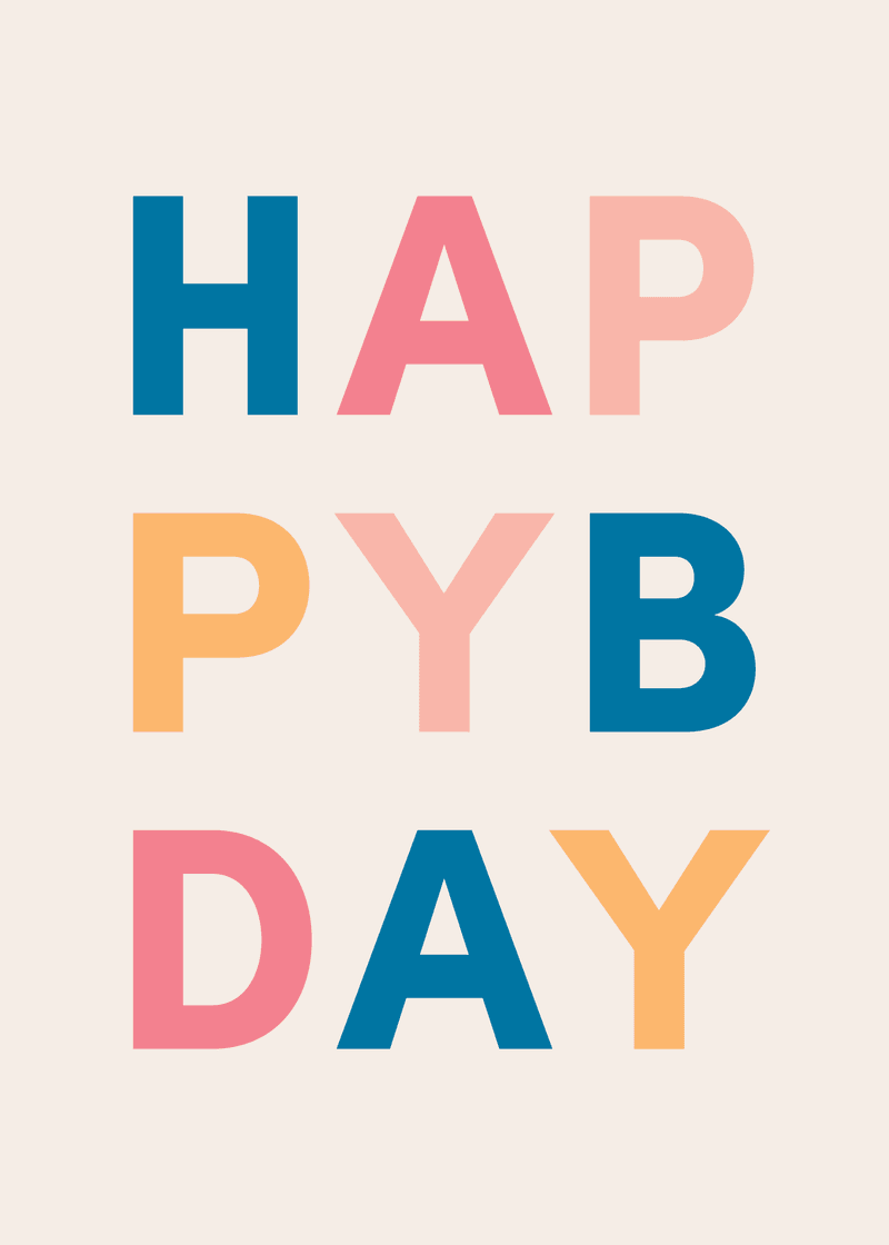 Happy Birthday Letters Greeting Card - Image 2