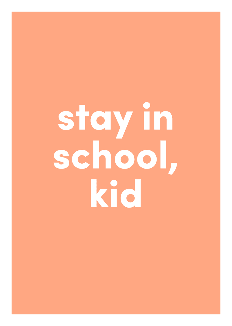 Stay in School Greeting Card - Image 2