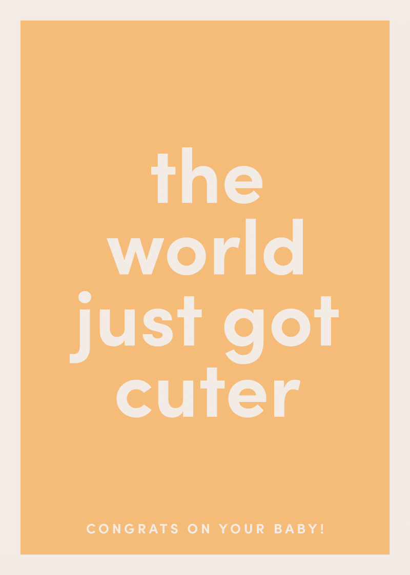 World Just Got Cuter Greeting Card - Image 2