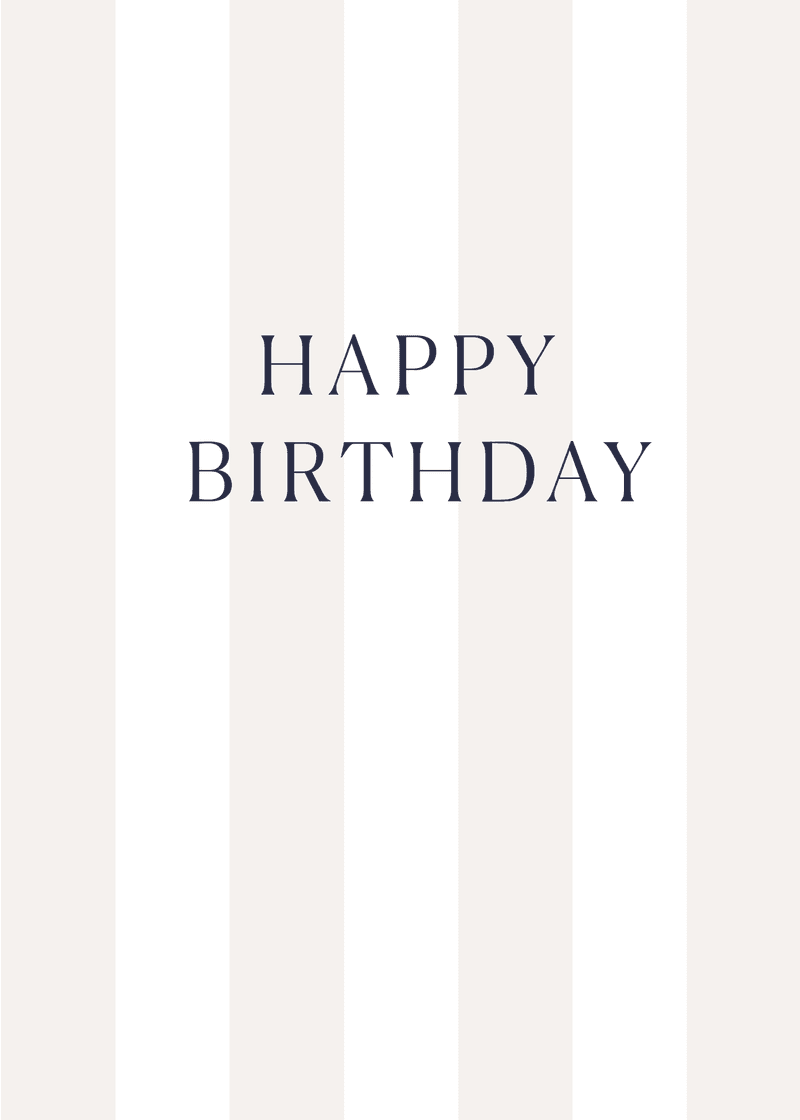 Happy Birthday Stripes Greeting Card - Image 2